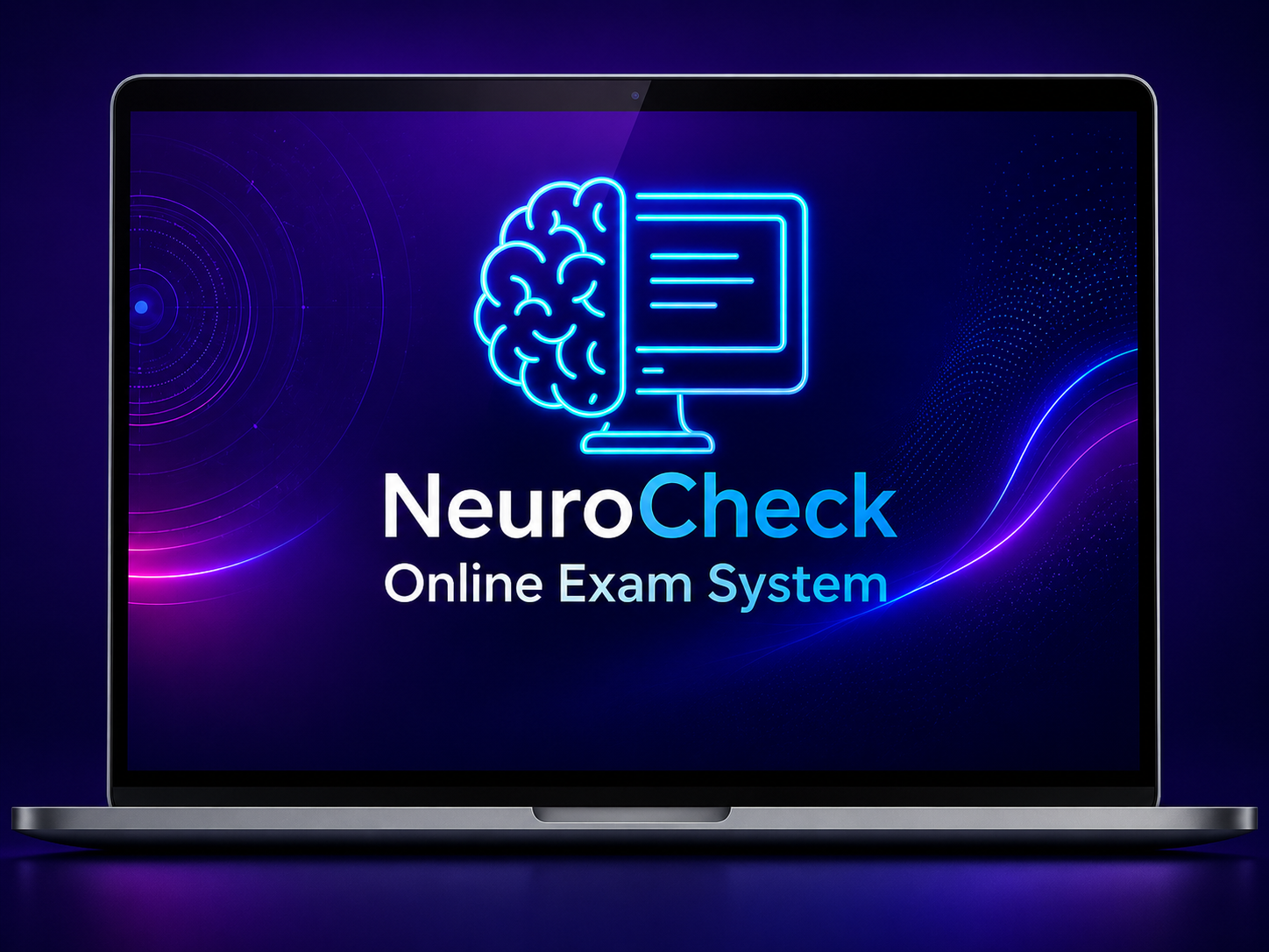 Clean UI screenshot of the Neurocheck Online Exam application.